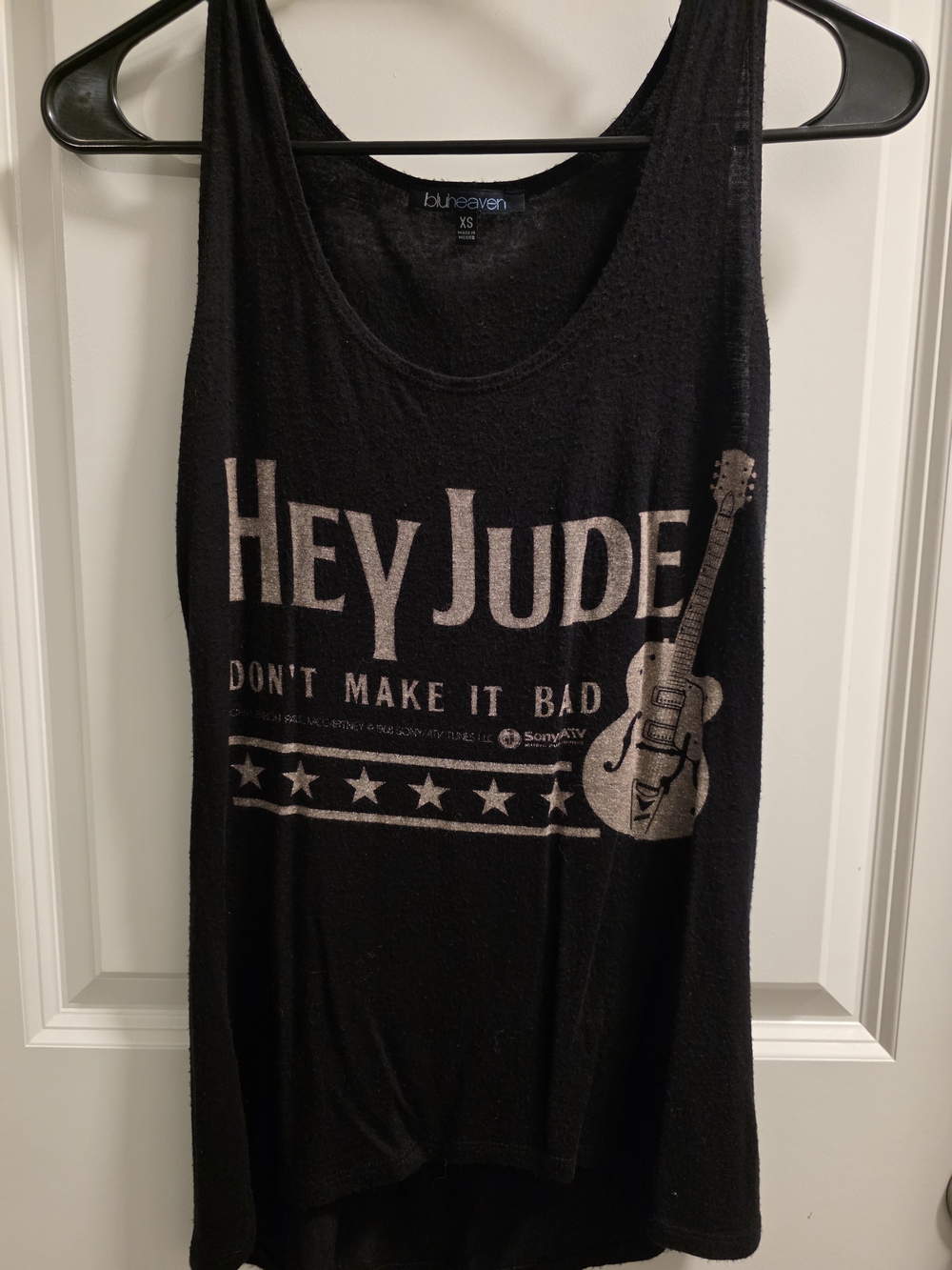 Blue Heaven Black 'Hey Jude' Graphic Tank Top